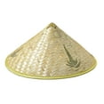 thumbnail image 1 of Traditional Asian Steeple Sun Hat Handmade Woven Rice Straw Rain Cap for Outdoor Camping Hiking Tourism Dance Props, 1 of 4