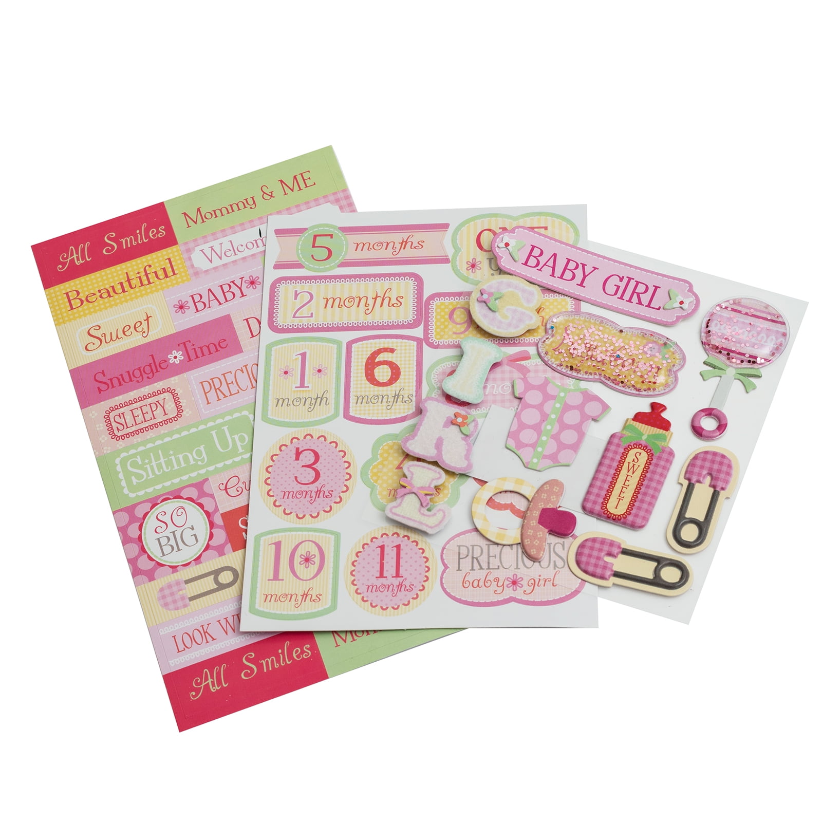 Traditional Baby Girl Dimensional Sticker Flip Pack by Recollections