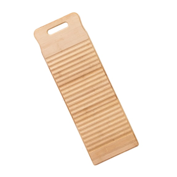 Traditional Bamboo Washboard for Hand Laundry - 23.6 x 7.9 Inch Wooden Scrubbing Board for Clothes Cleaning and Hand Washing