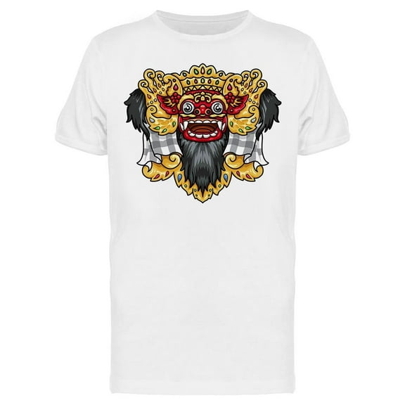 Traditional Barong Bali Mask T-Shirt Men -Image by Shutterstock, Male x-Large