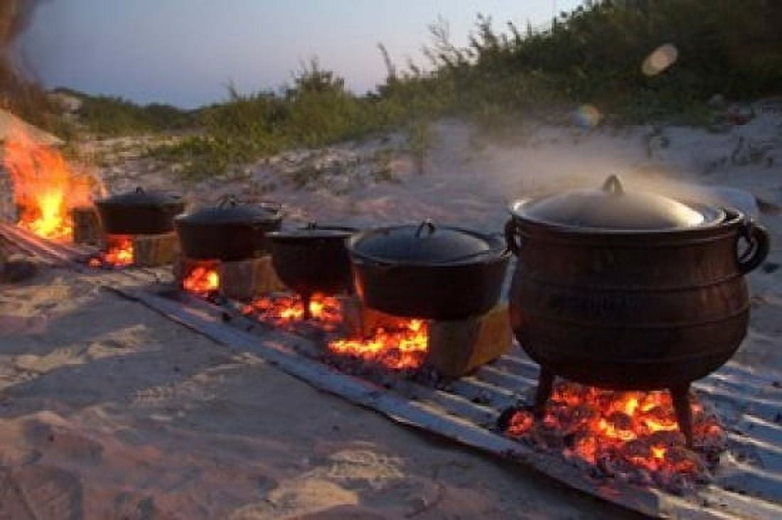 Traditional Beach Dinner Jeffreys Bay South Africa Canvas Art - Micah Wright DanitaDelimont (34 x 23)