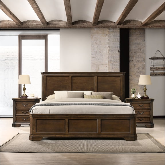 Traditional Bedroom Furniture Set | Adds Character to Bedroom | Rubberwood Frame | Distressed Finish
