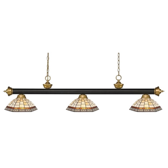 Z-Lite - Riviera - 3 Light Island/Billiard in Craftsman Style - 16 Inches Wide