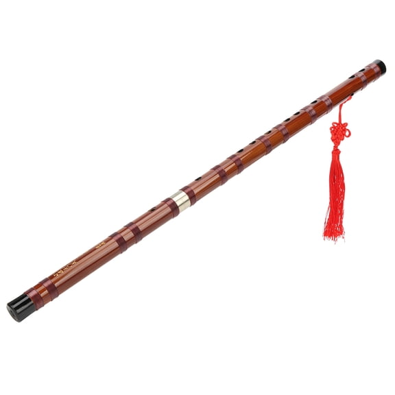 Traditional Bitter Bamboo Flute Chinese Musical Instrument D Key for Performance and Beginners Woodwind Supplies 26.4 inches / 67 cm