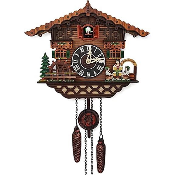 Traditional Black Forest Cuckoo Clock, Newly Wood Coo Coo Clock Decorative Wall Clock with Pendulum and Chiming Function - Perfect Wall Clocks for Home Livingroom Decor$$Home Decor, Kitchen, & Other