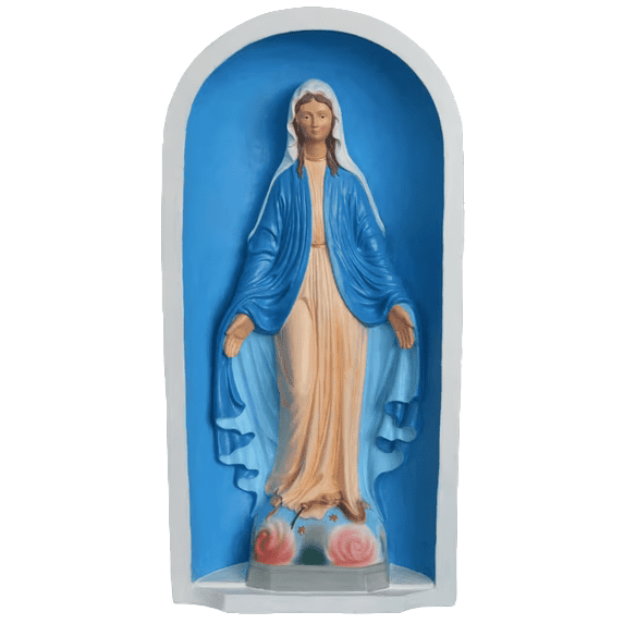 Traditional Blessed Mother Virgin Mary Madonna Grotto and Garden Statue, 36" Height