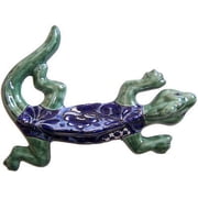 Traditional Blue Garden Ceramic Lizard