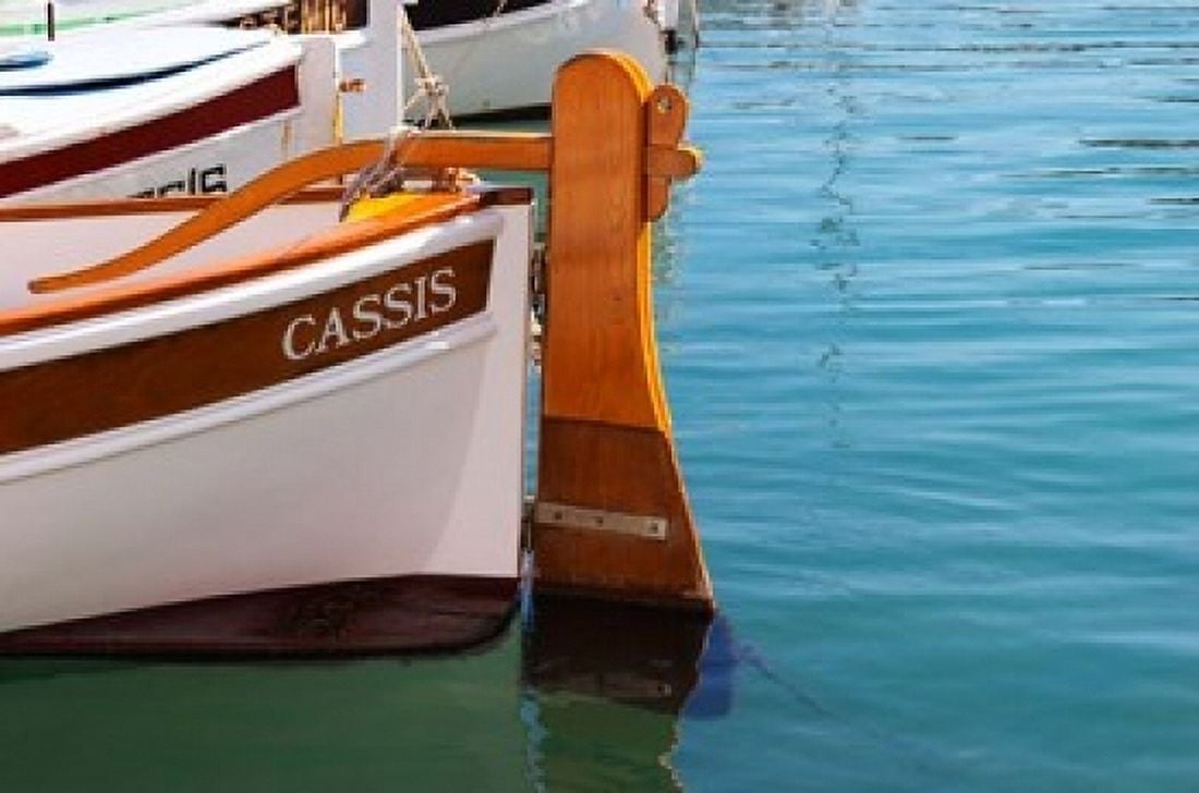 Traditional Boat with Wooden Rudder Canvas Art - Per Karlsson DanitaDelimont (36 x 24)