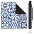 thumbnail image 1 of Traditional Boho Design Rubber Playing Surface for Mahjong 31.5 Inch Square Extra Large Mat with Non-Slip Grip and Quiet Texture for Board Games, 1 of 7