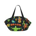 thumbnail image 1 of Traditional Brazilian 2-in-1 Foldable Picnic Blanket Tote Bag Shoulder Handbag, Large Circular Outdoor Mat for Beach Camping Park, 1 of 5