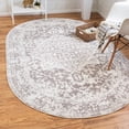 thumbnail image 1 of Traditional Brenda Collection Area Rug White - 5'x8' Oval, 1 of 5