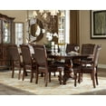 thumbnail image 1 of Traditional Brown Cherry Finish 9pc Formal Dining Set Table 2 Arm Chairs 6 Side Chairs Wooden Dining Furniture, 1 of 7