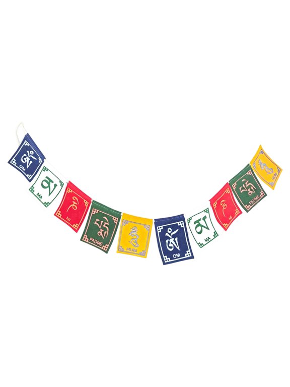 Traditional Buddhist Mantra Flags Small Portable Backpack Charm for Outdoor Activity Enthusiasts and Spiritual Decoratin