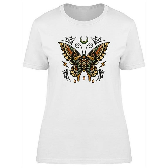 Traditional Butterfly Tattoo T-Shirt Women -Image by Shutterstock, Female 3X-Large