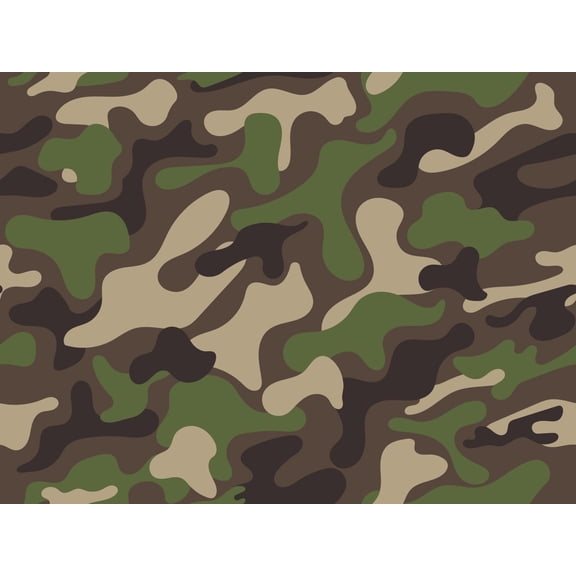 TNCT Traditional Camoflauge Pattern Edible Image Chocolate Transfer Sheet, Multicolor