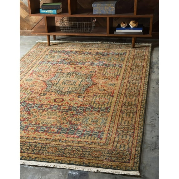 Traditional Cassia Collection Area Rug Blue - 9'x12'