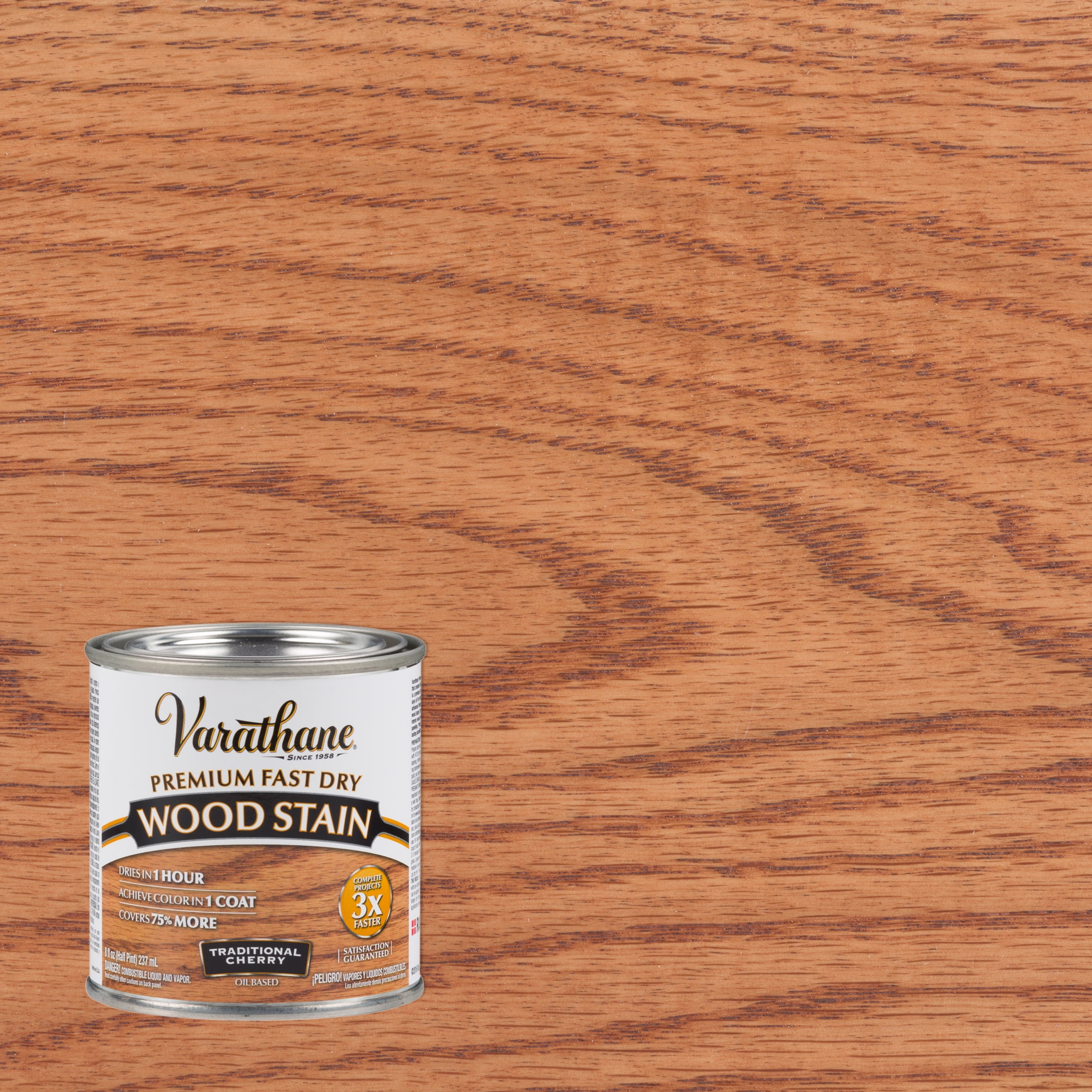 Traditional Cherry, Varathane Premium Fast Dry Wood Stain-262027, Half Pint