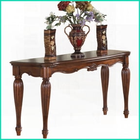Traditional Cherry Veneer Coffee Table for Living Room, Timeless Design with Ample Decor Space