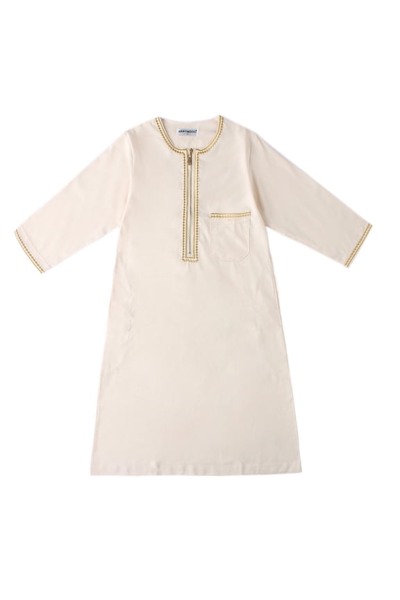 Traditional Children Muslim Clothing Middle East Abaya Jubba Thobe Boy Long Dress Muslim Robes Embroidere Kaftan Gifts