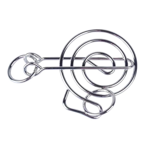 AeraVida Interconnected Puzzle Ring - .925 Sterling Silver Multi-Band Design, Size 9