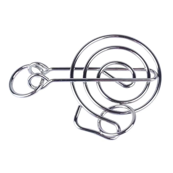 Traditional Chinese 9 Linked Rings Brain Teaser, Classical Metal Wire Puzzle Game, Intelligence Educational Toy for Adults and Kids, Challenging Logic Link Loop IQ Test Puzzle