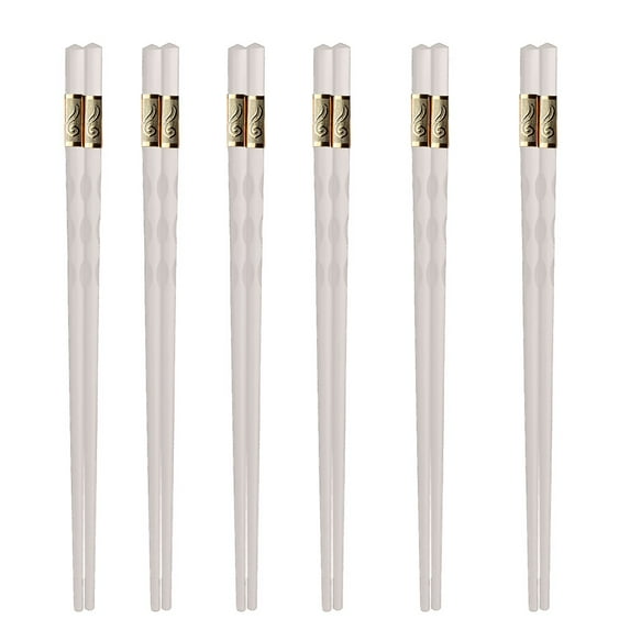 Traditional Chinese Chopsticks Reusable Fiberglass Dishwasher Safe,Matte Non-Slip Family/ Hotel/ Restaurant Chop Sticks