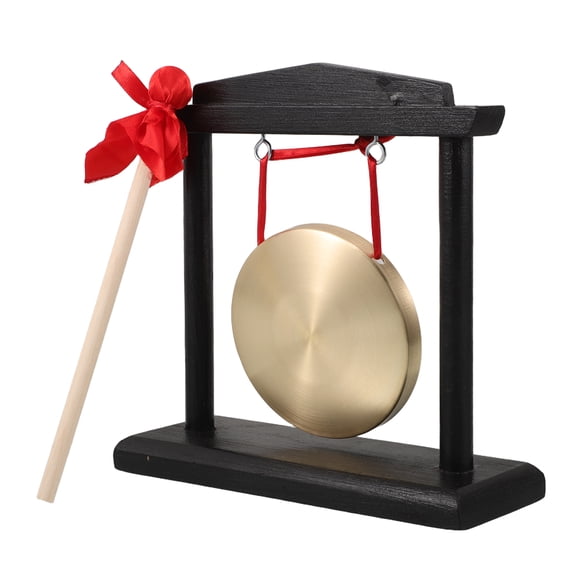 Traditional Chinese Copper Gong with Stand and Mallet for Housewarming Blessing Present or Meditation and Sound Healing