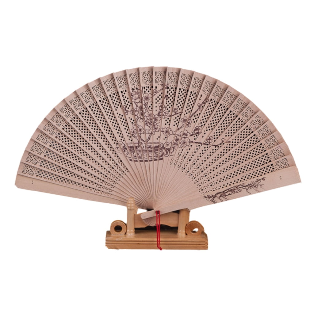 Traditional Chinese Culture Folding Fan Exquisites Carving Handheld