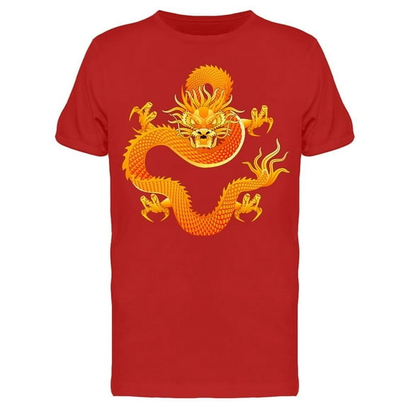 Traditional Chinese Fire Dragon T-Shirt Men -Image by Shutterstock, Male Large