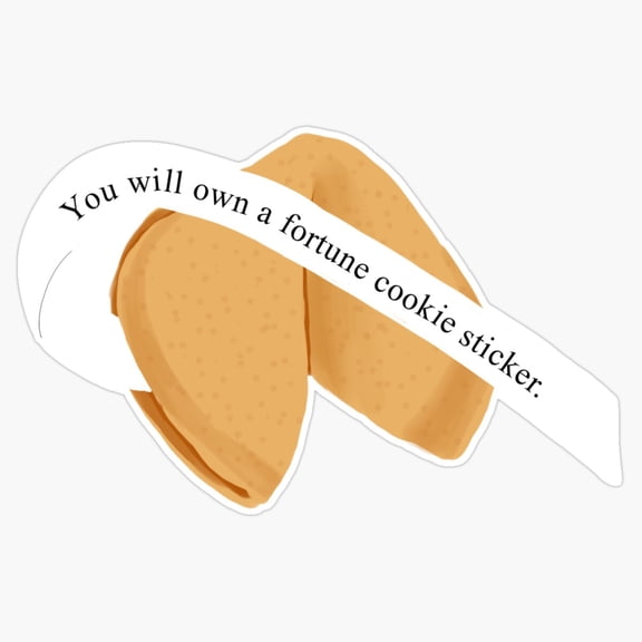 Traditional Chinese Fortune Cookie Sweet Vanilla Wafer Prophecy Paper Strip Decal For Journal Sticker