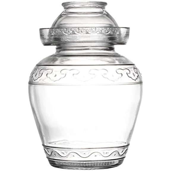 Traditional Chinese Jar Glass Fermenting Crock Pickle Jar Paocai Jar with Water Seal Lids Vegetables Pot for Pickling Sauerkraut Kimchi Kombuch$$Home Decor, Kitchen, & Other