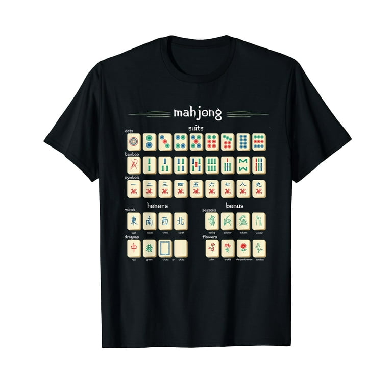 Traditional Chinese Mahjong Tiles T Shirt Traditional Chinese Mahjong Tiles T Shirt