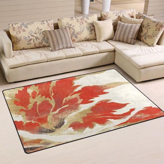 Traditional Chinese Patterns Soft Polyester Area Rug 31''x20'', Non Slip, Memory Foam, Water Absorbent