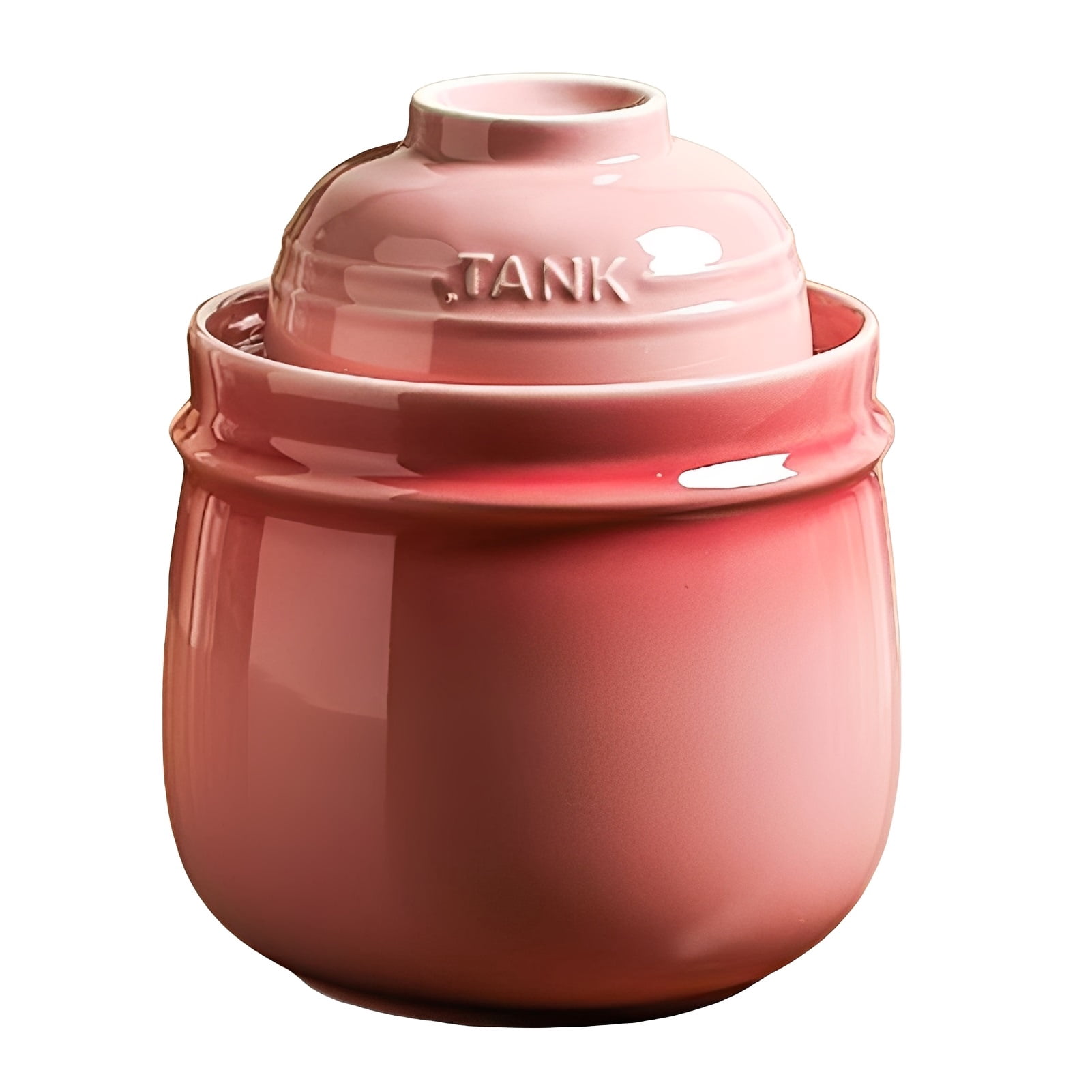 Traditional Chinese Porcelain Pickle Jar, Ceramic Fermenting Jar,Stoneware Fermenter with Water Seal for Pickling, Kimchi, Sauerkraut
