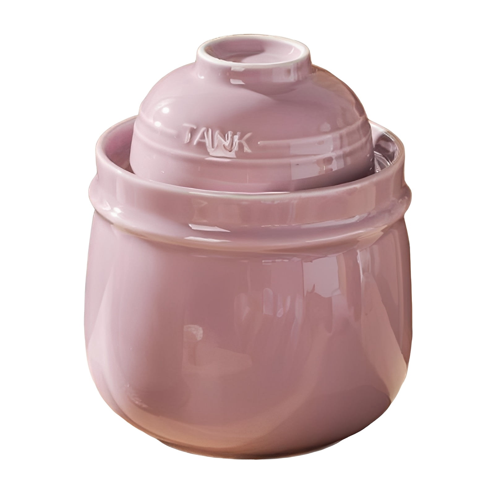 Traditional Chinese Porcelain Pickle Jar, Ceramic Fermenting Jar,Stoneware Fermenter with Water Seal for Pickling, Kimchi, Sauerkraut