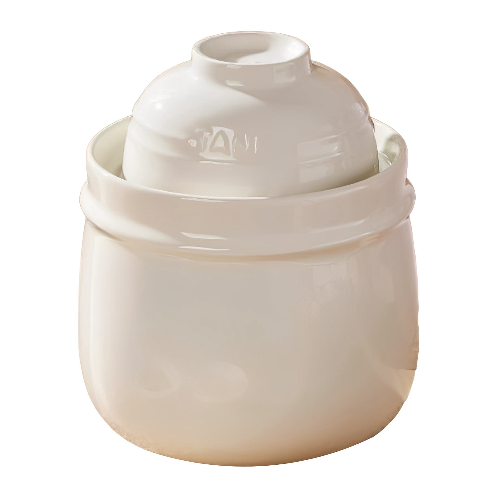 Traditional Chinese Porcelain Pickle Jar, Ceramic Fermenting Jar,Stoneware Fermenter with Water Seal for Pickling, Kimchi, Sauerkraut