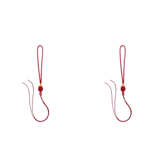 Traditional Chinese Square Knot Hanging Ornaments - Handmade Decorative Rope Pendants for Home Door, Wall, Tree and Spring Festival Blessing Decor, 2 Pack