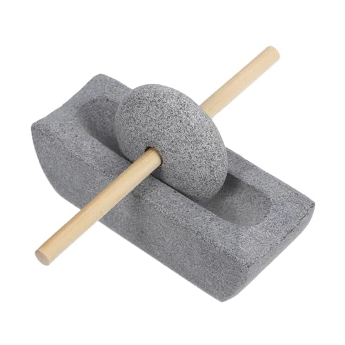 Traditional Chinese Stone Mortar and Pestle Spices Grinding Stone Grinding Wheel Manual Mill for Tea Beans$$Home Decor, Kitchen, & Other