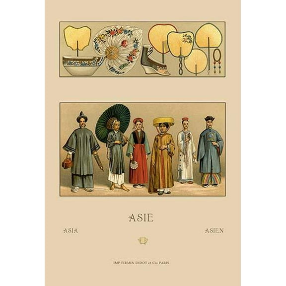 Traditional Chinese Women-Fine Art Canvas Print (20" x 30")