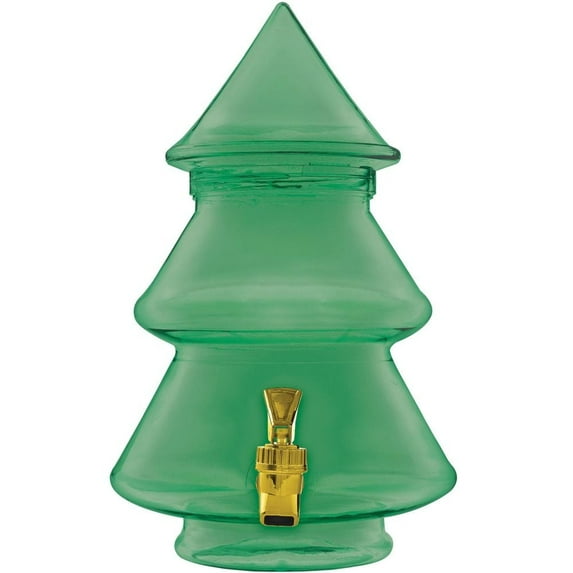 Traditional Christmas Tree 1 Gallon Plastic Drink Dispenser