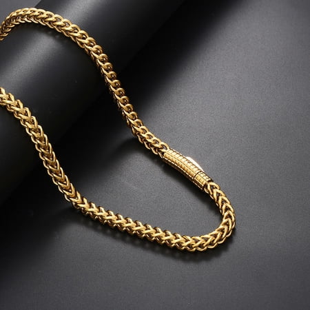 Traditional Classic 6MM WidthHip Hop Jewelry 14K Yellow Gold Positive And Franco Chain Necklace For Men