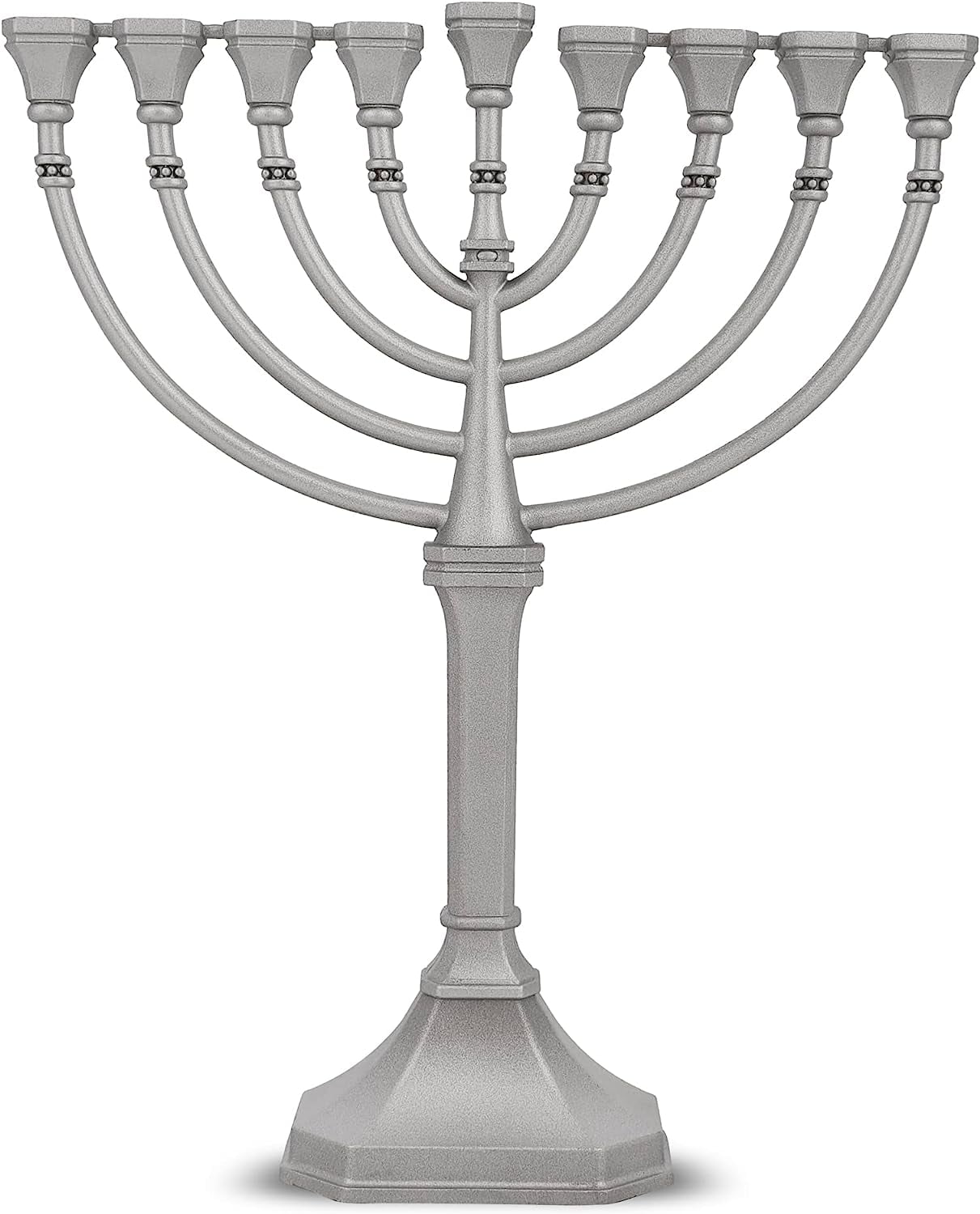 Traditional Classic Hanukkah Menorah 9.5" Tall Graceful Style Candle