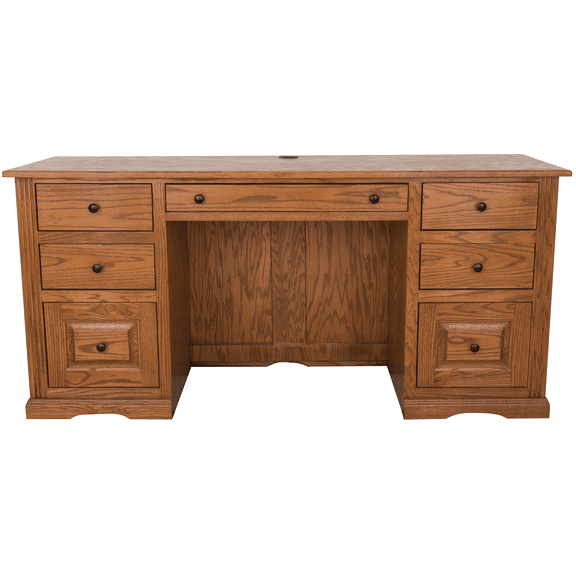 Traditional Classic Oak Executive Computer Desk