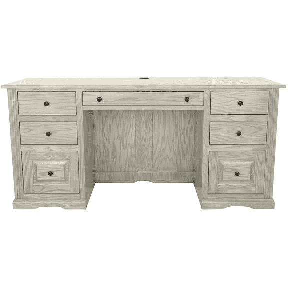 Traditional Classic Solid Wood Oak Executive Computer Desk