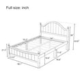 thumbnail image 1 of Traditional Concise Style Full Size Solid Wood Platform Bed with Headboard, No Need Box Spring Gray, 1 of 5