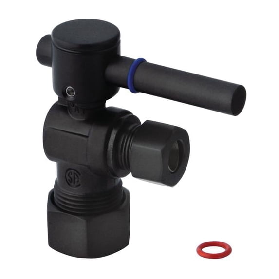 Traditional Concord Quarter Turn Valves, 0.63 x 0.38 in. OD Compression - Matte Black