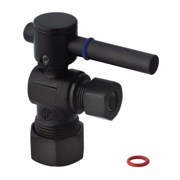 Traditional Concord Quarter Turn Valves, 0.63 x 0.38 in. OD Compression - Matte Black