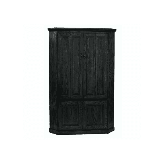 Traditional Corner Solid Oak Wood Computer Armoire Desk