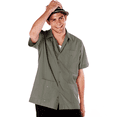 thumbnail image 1 of Traditional Cotton Blend Guayabera Men’s Short Sleeve Shirt (Olive, Medium), 1 of 2