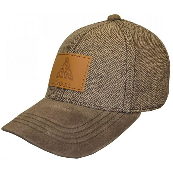 Traditional Craft Brown Ireland Tweed Suede Peak Baseball Cap